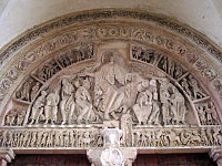The tympanum of Vézelay Abbey, Burgundy, France, 1130s