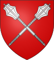 Zwei gekreuzte P. im Wappen als gemeine Figur