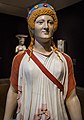 The Greek goddess Artemis, color reconstruction of a first century AD statue found in Pompeii, an imitation of Greek statues of the sixth century BC, reconstructed using analysis of trace pigments