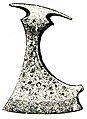 Iron axe head (Gotland, Sweden. Drawing from Nordisk familjebok, 1904–1926)