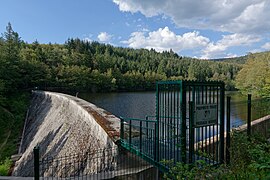 The Muratte dam in Saint-Victor-Montvianeix