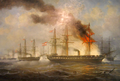 Die Fregatten Schwarzenberg und Radetzky (Gemälde von Josef Püttner)