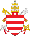 Paul IV (1555-1559) Gules, three bands argent[25]