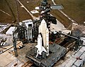 Space Shuttle Columbia arrives at the launch pad