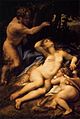 Correggio - Venus and Cupid with a Satyr