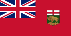 Manitoba uses a bison in its provincial flag, as seen inside the Manitoban coat of arms