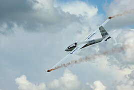Swift concludes its aerobatic display at Old Warden, England