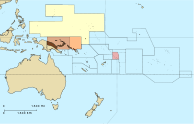 Map of German colonies in the Pacific