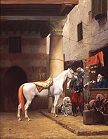 The Saddle Bazaar, Cairo, 1883, Haggin Museum