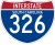 Interstate 326 marker