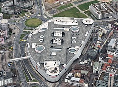 Luftaufnahme Limbecker Platz 2014, Blickrichtung Nord