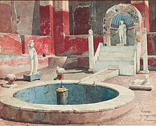 Peristyle with fountain in the House of Marcus Lucretius (Detail)