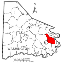 Location of Fallowfield Township in Washington County