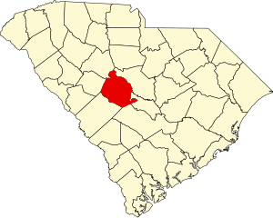 Map of South Carolina highlighting Lexington County