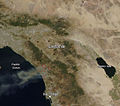 5. Satellite image of the largest wildfires burning in San Diego County, on May 15, 2014.