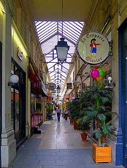 Die Passage auf der Seite zum Boulevard Montmartre
