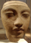 Portrait study thought to represent Kiya, a secondary wife to the pharaoh Akhenaten, discovered within the workshop of the royal sculptor Thutmose at Amarna, now part of the Egyptian Museum of Berlin collection