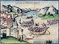 Rückzug der Zürcher über den See im November 1440 in der Eidgenössischen Chronik