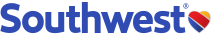 Logo (2014–present), consisting of the name "Southwest" in blue letters followed by a heart in yellow, red and blue diagonal stripes