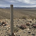 These granite markers appear here and there to mark what used to be the Old Spanish Trail (2019)
