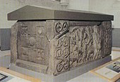 Colour photograph of the sarcophagus