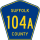 County Route 104A marker
