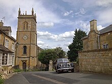 St Peter & St Paul Church, Blockley and the Riley RMA[21] used for filming Father Brown