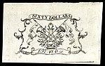 South Carolina colonial currency, 60 dollars, 1779 (reverse)