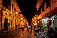 Bahay na bato houses in Vigan, World Heritage Site and part of a National Cultural Treasure