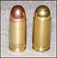 .380 ACP cartridge compared to a 9×18mm Makarov cartridge