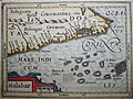 A horizontal Malabar Coast miniature map by Abraham Ortelius, Antwerp, c.1580, from the Epitome Theatri Orteliani; *a reprint by Petrus Bertius, 1630*; and *another Bertius version*, Amsterdam, c.1600-18