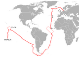 Route of SMS Seeadler