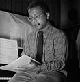 Image 3 Billy Strayhorn Photograph credit: William P. Gottlieb; restored by Adam Cuerden Billy Strayhorn (November 29, 1915 – May 31, 1967) was an American jazz composer, pianist, lyricist, and arranger, best remembered for his long-time collaboration with bandleader and composer Duke Ellington that lasted nearly three decades. Though classical music was Strayhorn's first love, his ambition to become a classical composer went unrealized because of the harsh reality of a black man trying to make his way in the world of classical music, which at that time was almost completely white. He was introduced to the music of pianists like Art Tatum and Teddy Wilson at age 19, and the artistic influence of these musicians guided him into the realm of jazz, where he remained for the rest of his life. This photograph of Strayhorn was taken by William P. Gottlieb in the 1940s. More selected pictures