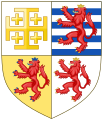 House of Lusignan 1393–1473: Kings of Jerusalem (1st quarter), Cyprus (2nd and 4th quarters), and Cilician Armenia (3rd quarter)