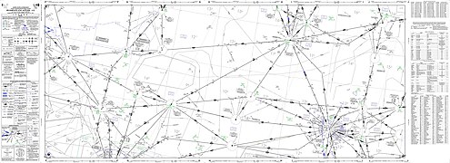 Zivile IFR Niedrigflug-Streckenkarte, (online) Maßstab 1: 633.000 (1 inch=10 Meilen), Bereich Kingman, Arizona-Las Vegas, Nevada, 2024