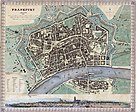 Stadtkarte der Freien Stadt Frankfurt um 1845