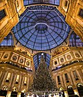 Christmas tree at Galleria Vittorio Emanuele II in Milan, Italy.