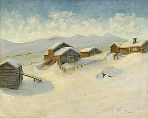 Winter Scene from Vågå (1914)