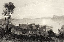 View from afar, 1857 engraving