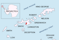 Lage der Hurd-Halbinsel auf der Livingston-Insel, Südliche Shetlandinseln.