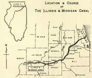 The Illinois and Michigan Canal breached the water divide in 1848. It was largely replaced by the Chicago Sanitary and Ship Canal in 1900.