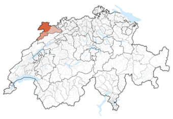 Lage des Kantons in der Schweiz