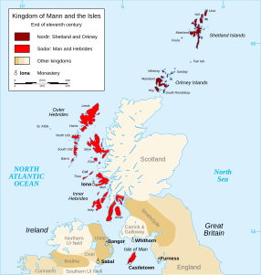 Map 19: Regions of Scotland and Isle of Man settled by the Norse. Ethnogenesis of the Norse-Gaels.