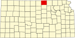 State map highlighting Republic County