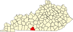 State map highlighting Allen County