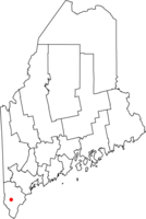 Location of city of Sanford in map of Maine