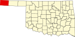 State map highlighting Cimarron County