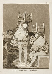 Capricho No. 26: Ya tienen asiento (Now they are sitting well)