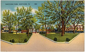 An old postcard of Nanticoke Park