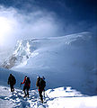 Image 6Mountaineers proceed across snow fields on South Tyrol; other climbers are visible further up the slopes. (from Mountaineering)